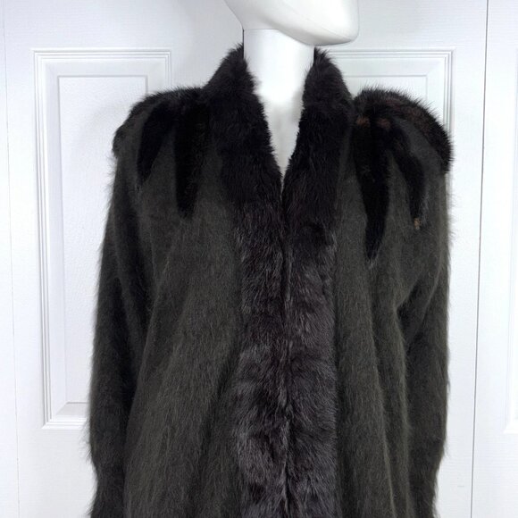 VINTAGE angora LADY MONICA women's cardigan size medium - Picture 2 of 2